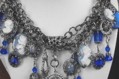 Blue Bib Necklace