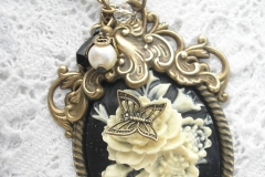 Flower Cameo Necklace